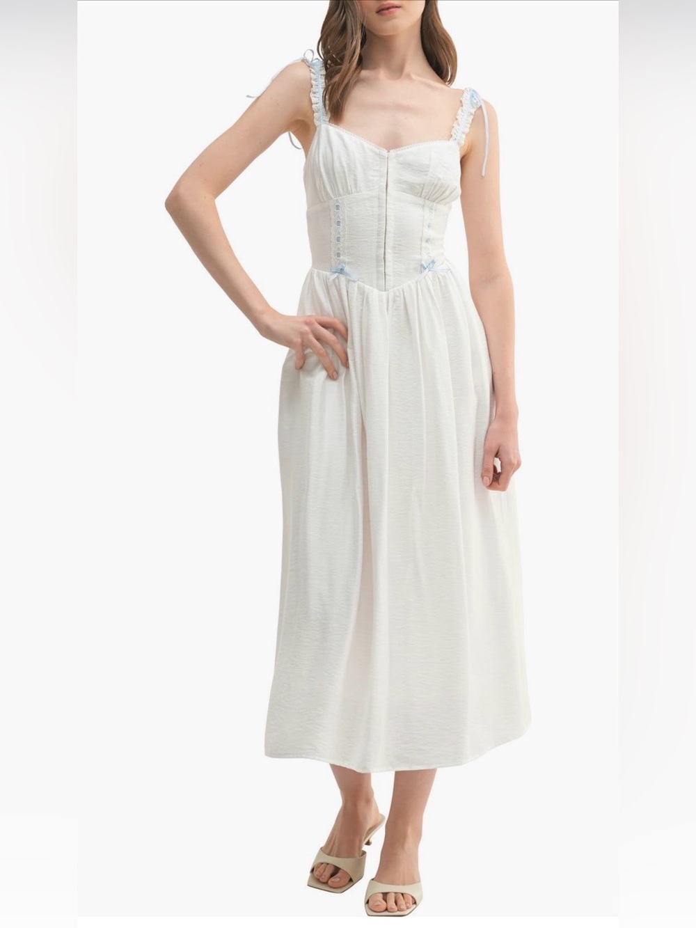 lush lace trim corset midi dress new with tag